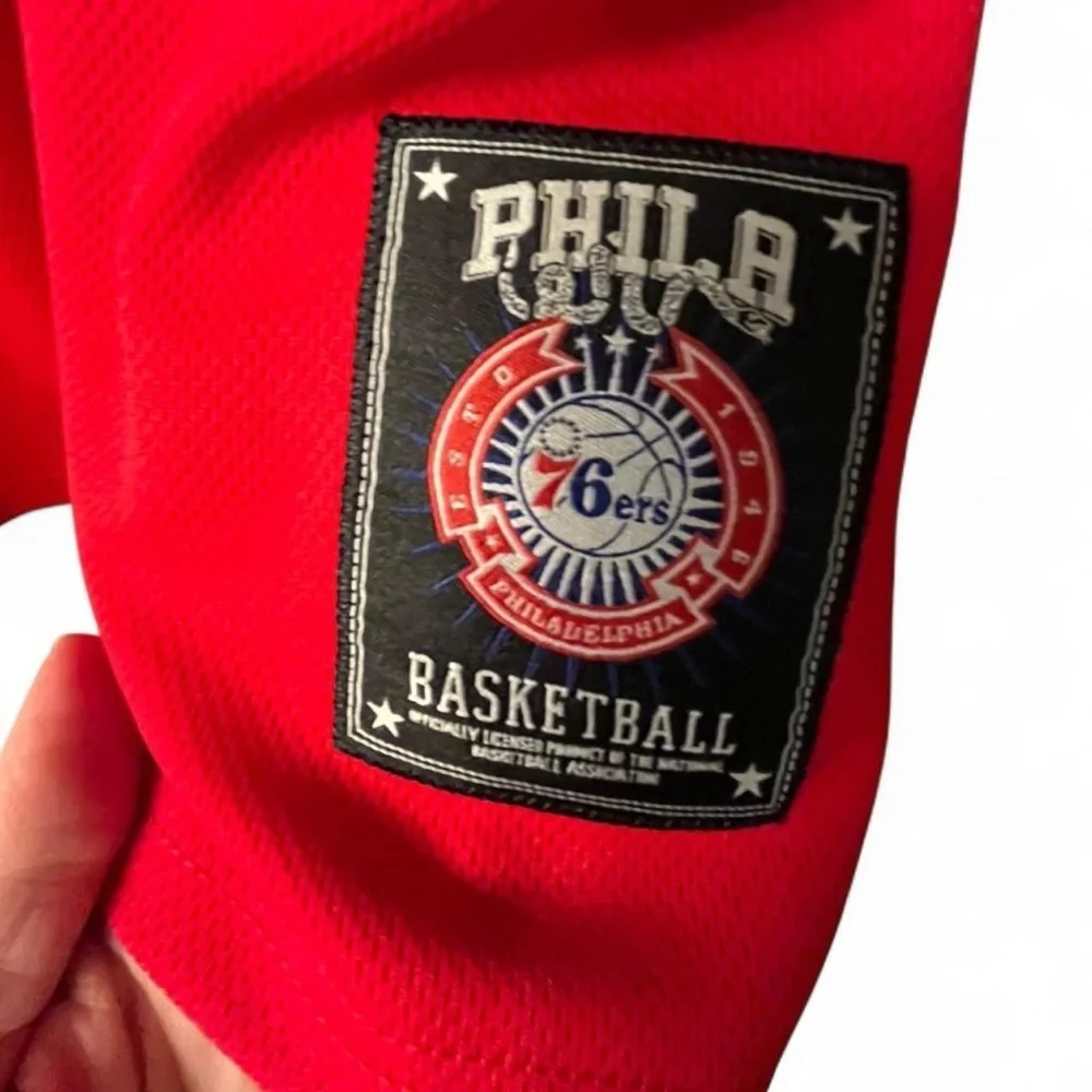 NBA 76ers Red and Blue Sleeveless Jersey​​ - Picture 4 of 7